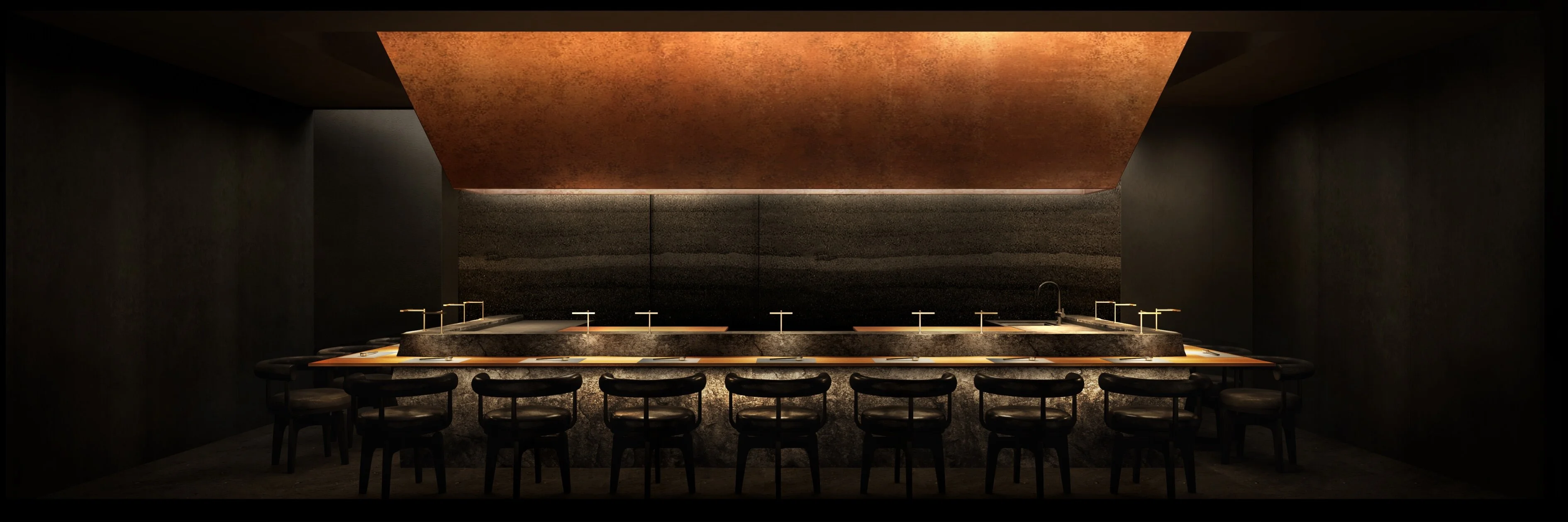 The sushi counter at Taiga Restaurant, Regent Singapore